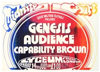 Genesis 1972 Lyceum London Concert Poster
