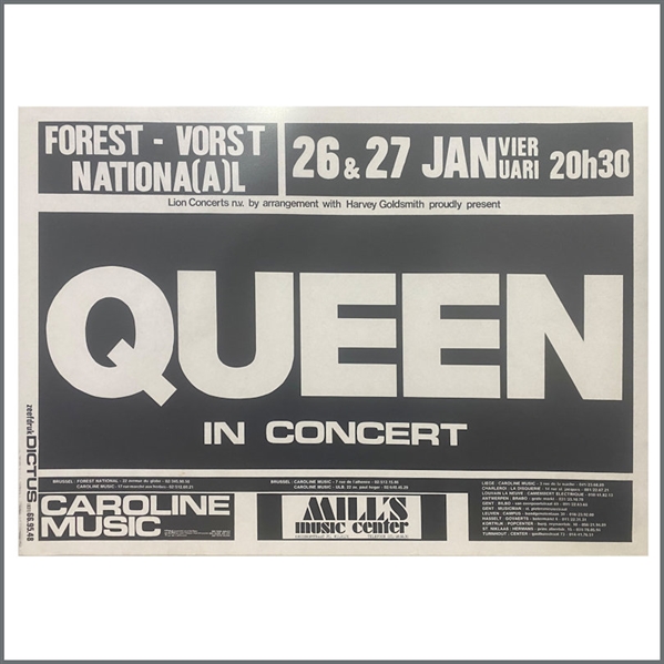 Queen 1979 Vorst-Forest National Brussels Concert Poster (Belgium)