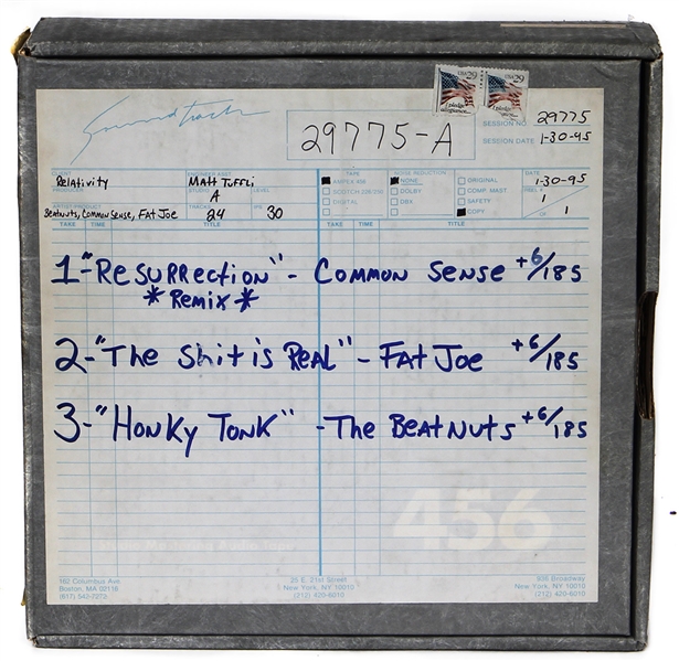 Common, Fat Joe & Beatnuts Original 2" Master Reel Recordings Of "Resurrection", "Shit Is Real" and "Are You Ready"
