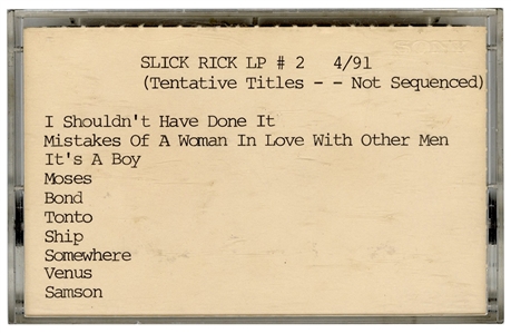 Slick Rick Early April 1991 Cassette Demo of The Ruler's Back With 2 Unreleased Songs “Somewhere” & “Samson”