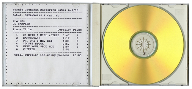 E-A-Ski Bernie Grundman Mastering CD Reference Sampler Featuring 6 Tracks Including “Dr Dre & Mr Ski” 6/10/1998