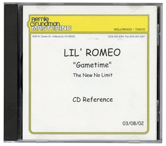 Lil Romeo Gametime Bernie Grundman Mastering CD Reference #1 With 5 Unreleased Tracks (No Limit Records)
