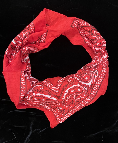 Tupac Shakur Owned & Worn Red Bandana "Do-Rag"