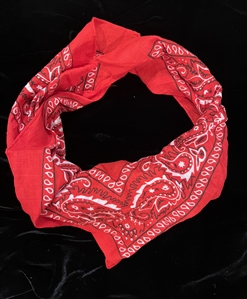 Tupac Shakur Owned & Worn Red Bandana Do-Rag