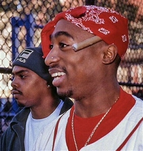 Tupac Shakur Owned & Worn Red Bandana Do-Rag