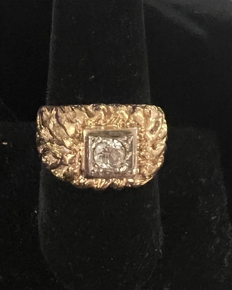 Tupac Shakur Owned and Worn 14Kt Gold and Diamond Ring (RGU)