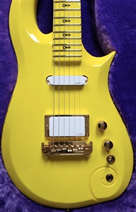Prince Owned & Stage Played Yellow Schecter Cloud Guitar (RGU)