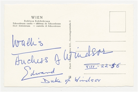 King Edward VIII and Wallis Simpson’s Iconic 1937 Wedding Archive - Featuring Boxed Piece of Wedding Cake, Dried Pieces of the Bridal Bouquet and Autographs