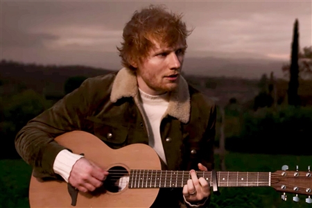 Ed Sheeran Owned, Played and Signed Signature Acoustic Guitar with “Play This Guitar Inscription” - Used for “Afterglow” Recording