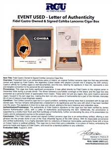 Fidel Castro Owned & Signed Cohiba Lanceros Cigar Box (JSA & RGU)