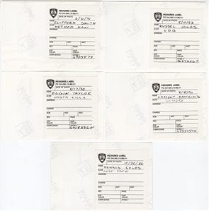 Wu-Tang Clan (5) Set of Original Mugshot Photographs Featuring Ol’ Dirty Bastard Never Before Seen!