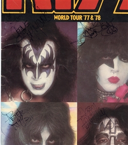 KISS Signed Oversized World Tour '77 & '78 Concert Tour Program