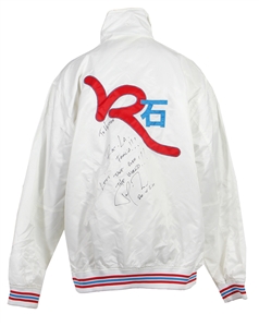Jay-Z Owned, Worn and Signed Roc-A-Fella Promotional Jacket with Incredible Inscription (JSA & RGU)