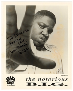 The Notorious B.I.G. Signed Original Bad Boy Entertainment Press Photo - Signed Day Before Death 3/8/1997 (JSA)