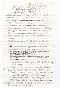 Drake Handwritten & Twice Signed “Freeze” and “Previously Recorded” Lyrics (Beckett)