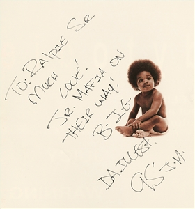 The Notorious B.I.G. Signed “Ready to Die” Album Flat with Incredible “Jr. Mafia” Inscription (JSA)