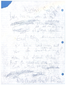 Snoop Dogg Original Working Handwritten & Signed “Crybaby” Lyrics (JSA)