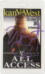 Kanye West Vintage Signed “Late Registration” Album With A Drawing - Signed On 10/12/2007 - Along With A Signed Backstage Pass (JSA)
