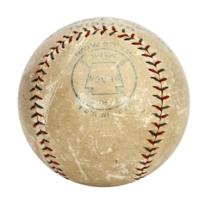 Babe Ruth Career Home Run #217, 7/12/1923 OAL Baseball (Signed by Wally Pipp, Bob Meusel & Joe Bush) Retrieved by White Sox Pitcher Charlie Robertson with Incredible Provenance - (PSA/DNA)