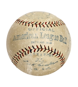 Babe Ruth Career Home Run #217, 7/12/1923 OAL Baseball (Signed by Wally Pipp, Bob Meusel & Joe Bush) Retrieved by White Sox Pitcher Charlie Robertson with Incredible Provenance - (PSA/DNA)