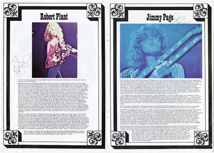 Led Zeppelin Historic Original Band Signed 1975 Earl's Court Concert Program (JSA)