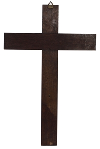 George' Harrison's My Sweet Lord Recording and Friar Park House Owned & Used Cast Iron Crucifix on Hard Wood Cross