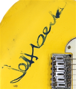 Jeff Beck 09/06/2003 Stage Played and Signed Yellow Fender Stratocaster Guitar (RGU & REAL)