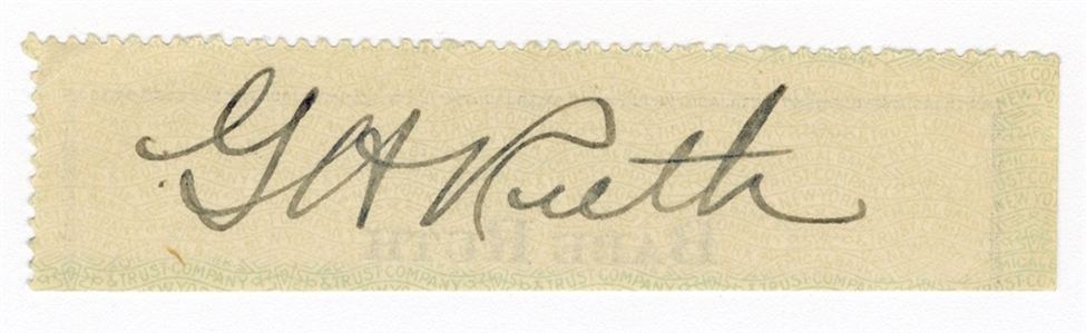 Babe Ruth Signed Cut (JSA)