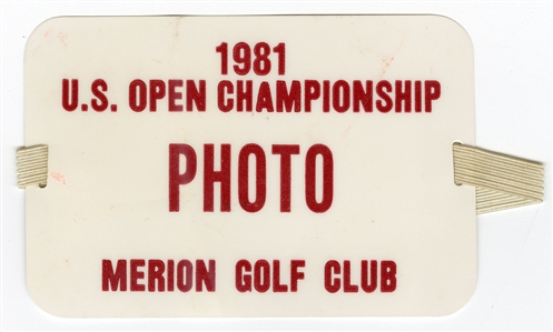 1981 U.S. Open Championship PHOTO Card Merion Gold Card. 4.25 in x 3 in.