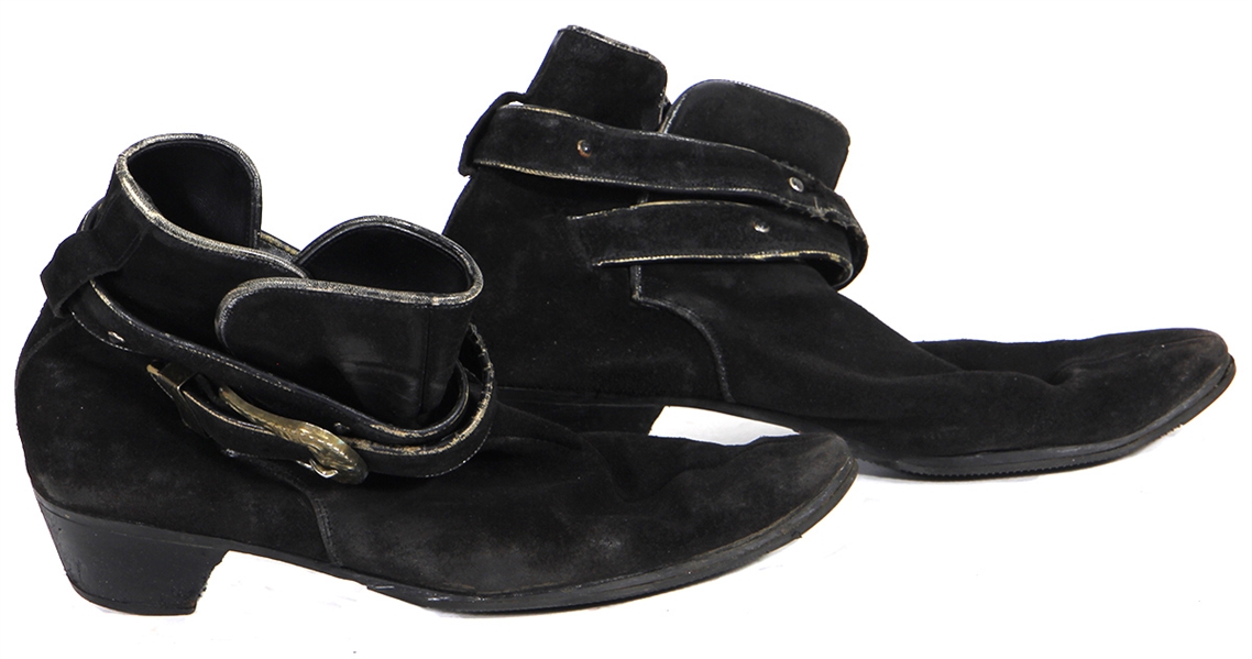 Motörhead Phil "Philthy Animal" Taylor Stage Worn Black Ankle Boots with Buckle