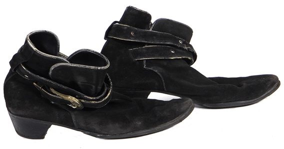 Motörhead Phil Philthy Animal Taylor Stage Worn Black Ankle Boots with Buckle