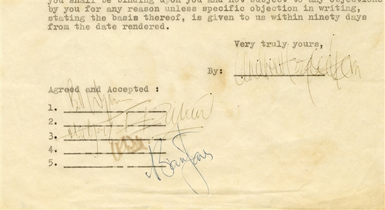 The Rolling Stones First Recording Contract, Signed in 1963 - Signed with Andrew Loog Oldham (JSA & REAL)
