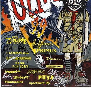 Ozzy Osbourne and Others Signed “Ozzfest” 1999 Concert Poster