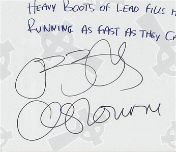 Ozzy Osbourne Signed “Iron Man” Lyric Sheet Print (REAL)