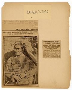 Extremely Rare Geronimo Signed Cut (JSA)