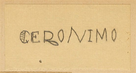 Extremely Rare Geronimo Signed Cut (JSA)