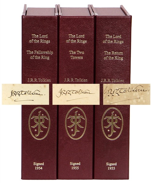 The Lord of the Rings 3-Volume Set Signed by J.R.R. Tolkien - 1st UK Editions! (JSA)