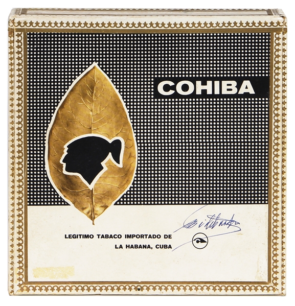 Fidel Castro Owned & Signed Cohiba Lanceros Cigar Box (JSA & RGU)