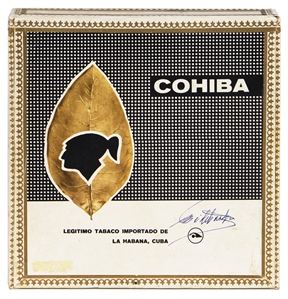 Fidel Castro Owned & Signed Cohiba Lanceros Cigar Box (JSA & RGU)