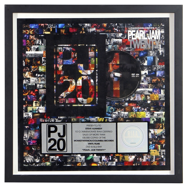 Pearl Jam “Pearl Jam Twenty” RIAA Certified Sales Award
