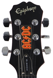 AC/DC Signed Red Custom Epiphone Guitar (REAL)