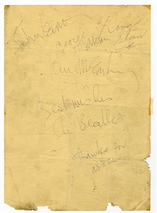 The Beatles Paul McCartney Signed Beatles Signatures (REAL)