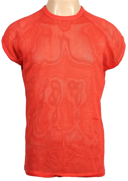 Queen Freddie Mercury Stage Worn Orange Mesh Shirt