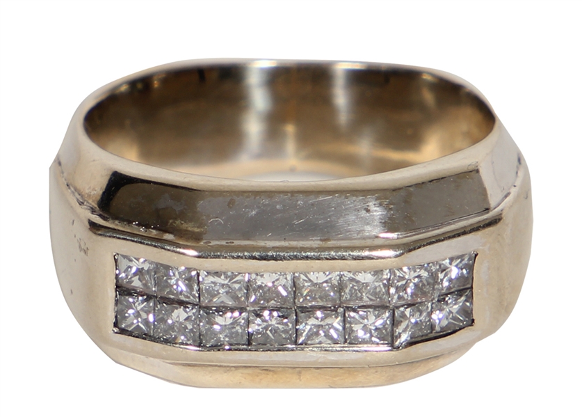 Tupac Shakur Owned & Worn Gold and Diamond Ring (RGU)
