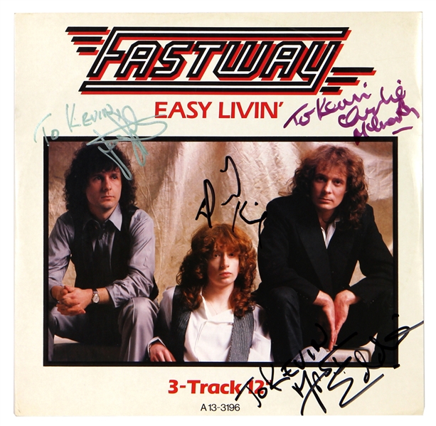 Fastway Band Signed & Inscribed “Easy Livin” Album
