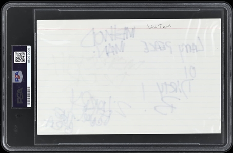 Wu-Tang Clan Vintage Signed Index Card - Featuring Ol' Dirty Bastard & Method Man (PSA/DNA Encapsulated)