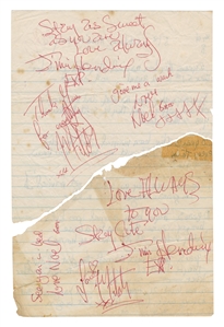 Jimi Hendrix Experience 51st Anniversary Handwritten Lyrics With Two Sets Of Autographs (REAL)