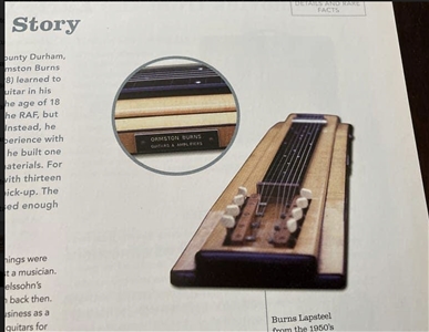 The Beatles John Lennon, Paul McCartney & George Harrison Used Burns Prototype 8-String Lap Steel Guitar - Jim Burns Personal 1/1 Lap Steel Guitar