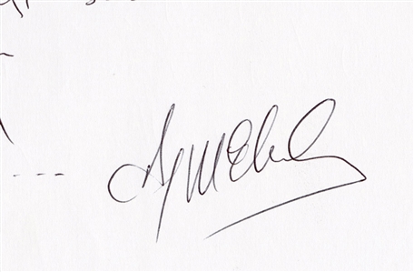 Orchestral Manoeuvres in the Dark Andy McCluskey Handwritten & Signed If You Leave Lyrics (Pretty in Pink Movie Theme)