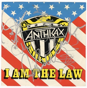 Anthrax Signed I Am The Law Picture Disc